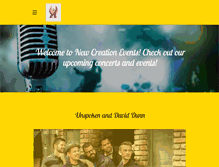 Tablet Screenshot of newcreationevents.com